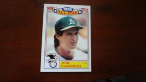 1989 TOPPS  1988 ALL STAR #6 OF 22 JOSE CANSECO    BASEBALL CARD