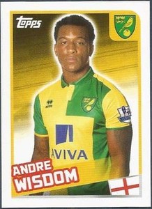 TOPPS 2016 PREMIER LEAGUE #307-NORWICH CITY-ANDRE WISDOM
