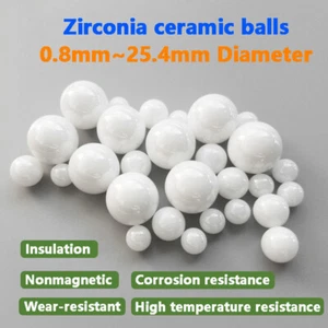 Zirconia Ceramic Ball Ceramic Bearing Insulating Balls 600°C 0.8~25.4mm Diameter - Picture 1 of 14
