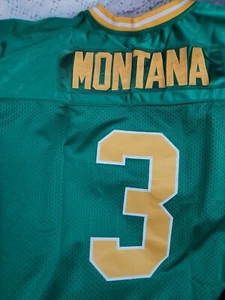 Joe Montana Notre Dame Green Stitched Men's XXL Football Jersey Go Irish! - Picture 1 of 6