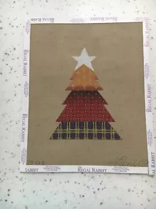 REDUCED AGAIN! Hand Painted NP Canvas by Lani Christmas Tree Signed 18 Count - Picture 1 of 2