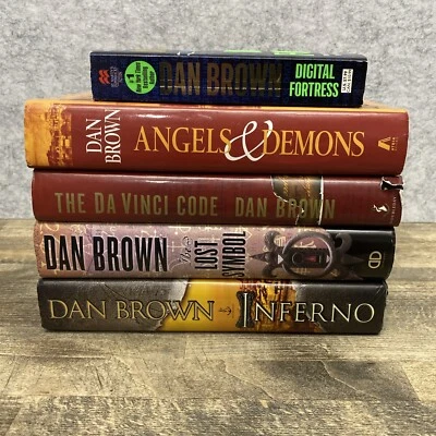 Dan Brown Lot of 5 Novels: 4 Robert Langdon Series HB/DJ & Digital Fortress PB Foto 1 de 4
