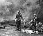 Soldiers wait for Medivac with Fallen Brother 8"x 10" Vietnam War Photo 200