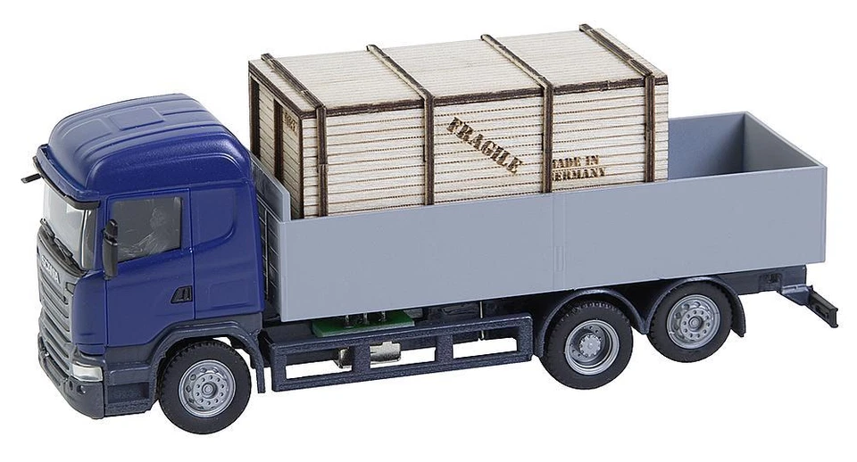Faller Car Système 161597 - H0 Camion Scania R 13 Hl à Plateau Avec Bois (Herpa) - Photo 1/1