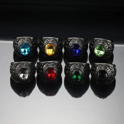 New Multicolor CZ United States Army Black Signet Ring Stainless Steel Size 7-13 - Image 1 of 4