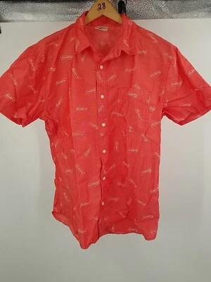 Budweiser Button Up Short Sleeve Shirt Mens M Medium Collared Pocket Casual - Image 1 of 4