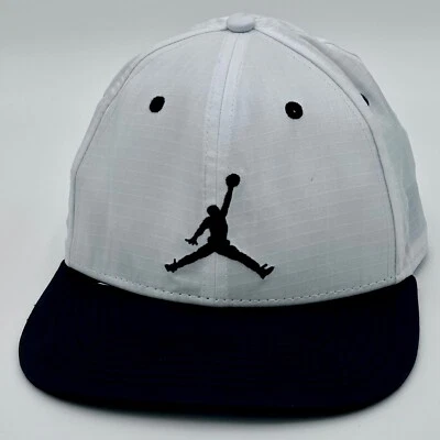 Jordan Jumpman 23 青年男孩帽子平沿帽可调节白色带黑色比尔 — 第 1/4 张图片