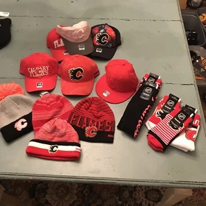 Calgary Flamed , Adult Headwear/ Knits/socks, Lot, New, Reebok - Picture 1 of 12