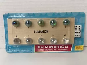 Classic Elimination Solid Wood Game Board with Marbles - 2006 - New in Package - Picture 1 of 10