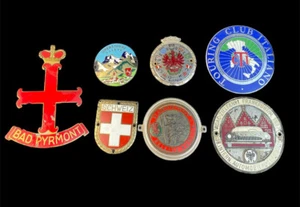 Vintage Autoplaketten Konvolut Emailliert Österreich Italien Schweiz ADAC - Bild 1 von 24