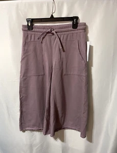 Capri Pants for Women wide leg joggers Size Med Dusty Pink - Picture 1 of 4
