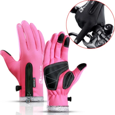 Luvas de inverno de lã esqui neve à prova d'água à prova de vento tela sensível ao toque para mulheres homens - Imagem 1 de 4