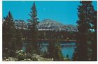 MIRROR LAKE, Wasatch Nat. Forest,  Kamas Utah & Evanston WY, c1960's  Postcard
