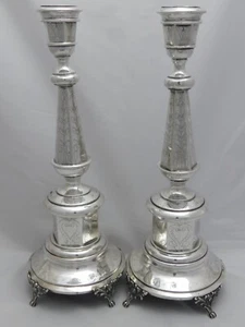 PAAR LEUCHTER SILBER 800-ER WIEN 1890 - Picture 1 of 5