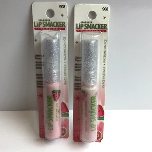 2 x Vintage Bonnie Bell Lip Smacker Sparkler Lip Gloss 908 Watermelon Ice - Picture 1 of 9