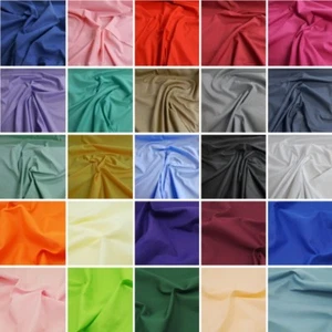 Plain Coloured Polycotton Fabric Dress Craft Costume Poly Cotton Great Quality - Picture 1 of 48