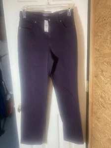 Deep Burgundy Straight Leg High Waist Jeans Size 8 - Picture 1 of 4