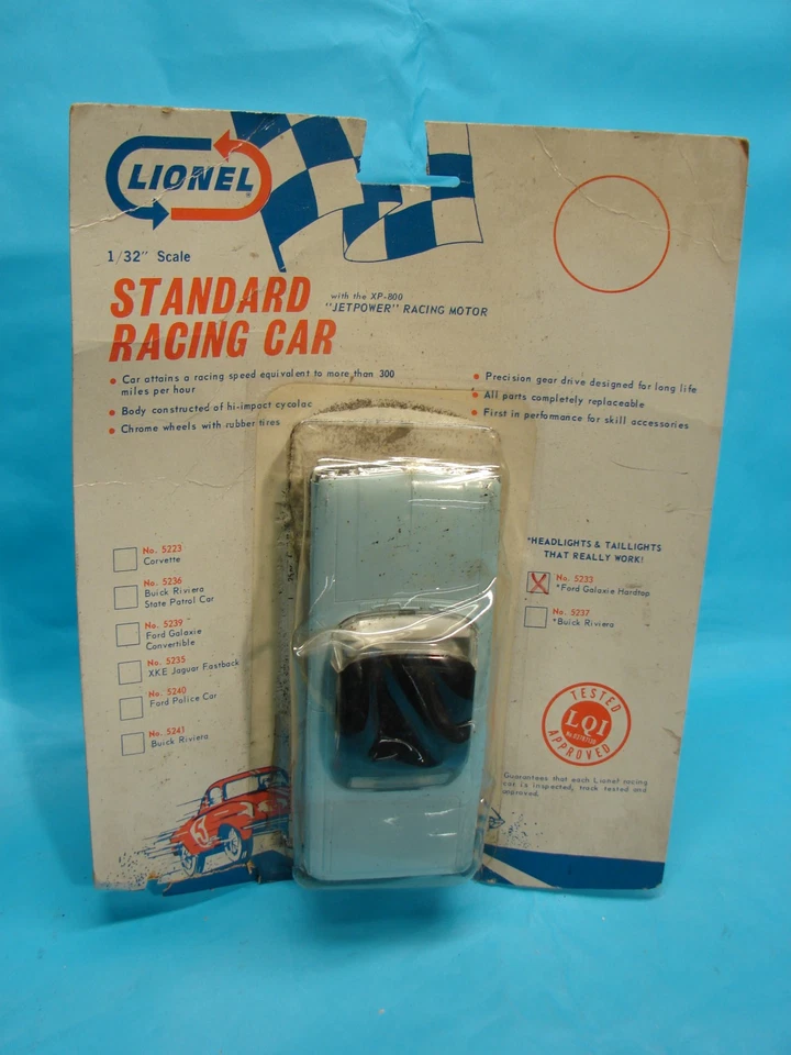 Lionel 5233 1963 venta separada Ford Galaxie techo rígido slot car blister pack nuevo en stock Foto 1 de 1