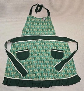 NWT Now Designs Betty Apron, "Hootenanny" Owl Apron - Picture 1 of 7