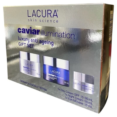 Lacura Caviar Illumination Luxury Anti Ageing Gift Set Day Cream Night Cream Eye - image 1 of 4