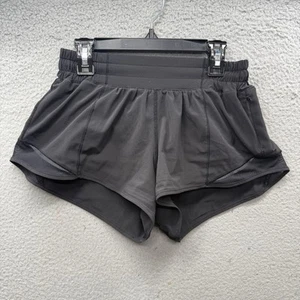 Lululemon Women’s Athletic Running High Rise Hotty Hot Shorts Black Size 4 - Imagen 1 de 9