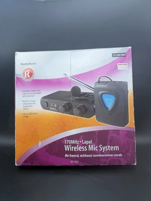 RadioShack 170MHz VHF Single-Channel Wireless Lapel Microphone System 3201257 - Image 1 of 4