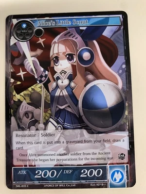Force Of Will TCG Alice’s Little Scout SKL-035C 1st Edition - Image 1 of 2