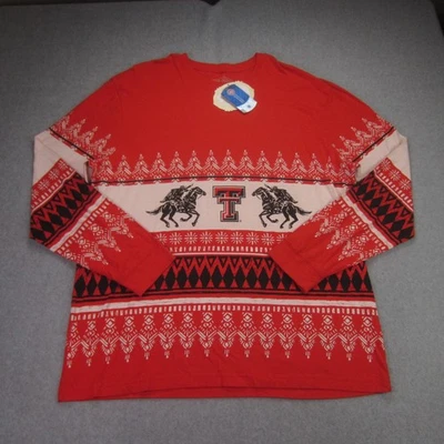 Camisa Texas Tech Red Raiders para mujer XL roja manga larga Navidad suéter NCAA Foto 1 de 4