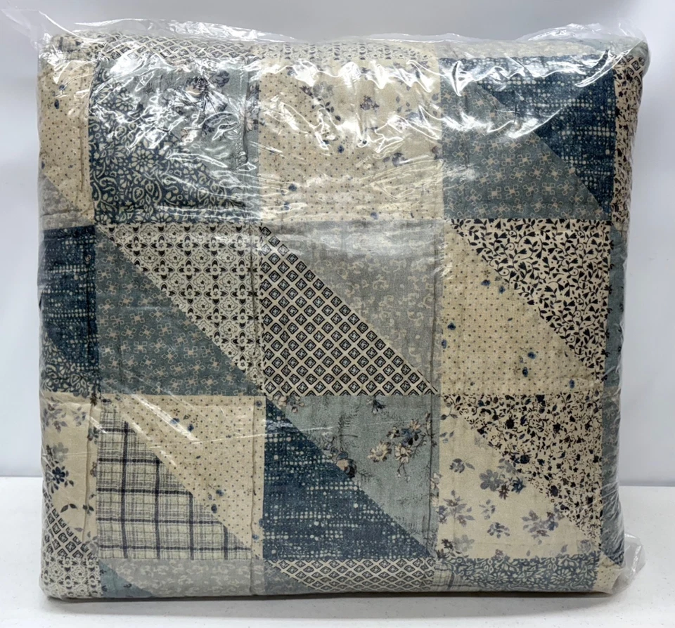 TOTALMENTE NUEVO Edredón Reversible Pottery Barn Ellis KING/CAL KING ~ Azul Multi Foto 1 de 1