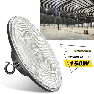 Commercial High Bay Area Lighting 150W 22500LM 0-10V Dimmable LED Shop Light UL - Picture 1 of 13