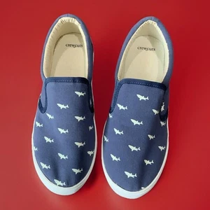 J Crew CrewCuts blau Canvas Hai Halbschuh adrette Größe K 7 - Bild 1 von 5