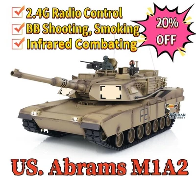 Heng Long 1/16 7.0 2.4Ghz BB Disparo Infrarrojo Fumar RC Tanque M1A2 Abrams 3918 Foto 1 de 4