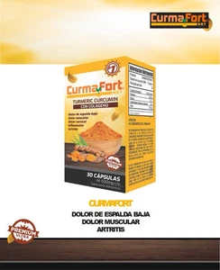 CurmaFort Turmeric Curcumin with Collagen–Joint & Muscle Pain Relief–30 Capsules - Picture 1 of 4