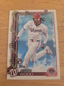 2025 Topps Holiday SP Cookie Back James Wood #H94 RC Washington - Picture 1 of 2