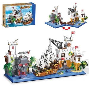 3321PCS Pirate Bay Set - Mattoni fai da te con figure scena nave e vista mare - Foto 1 di 7