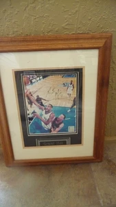 OFFICIAL NBA LICENSED Grant Hill Auto Framed Photo 18 x 22 - Picture 1 of 3
