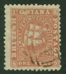 SG 40 British Guayana 1861. 1c rötlich-braun. Sehr fein gebraucht CAT £120 - Bild 1 von 1