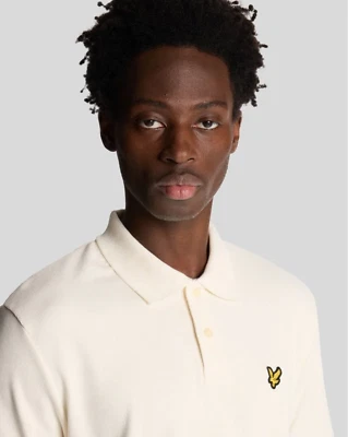 LYLE & SCOTT® RIBBED POLO SHIRT/NATURAL - LARGE DHL NEXT DAY SRP £65.00 - Image 1 of 3