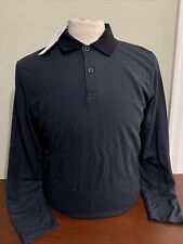 Golfino Men's Medium Long Sleeve Black Port Golf Polo shirt NEW 3335516 890 NWT