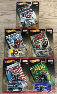 Hot Wheels Premium Pop Culture 2021 Marvel Comics Die-Cast Metal Complete Set 5 - Bild 1 von 6
