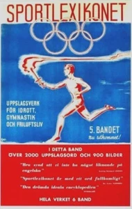 Original vintage poster SCANDINAVIAN SPORT LEXIKON OLYMPICS 1943 - Picture 1 of 1