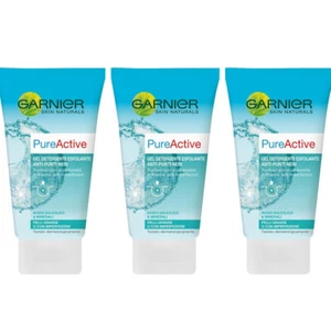 Gel Detergente Viso Esfoliante Anti Punti Neri Pelle Grassa Garnier 150 ml 3pz - Foto 1 di 3
