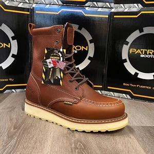 Men’s 8” Soft Moc Toe Safety Oil Slip Resistant Waterproof Leather Work #813 - Picture 1 of 11