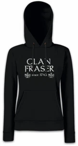 Clan Fraser Damen Hoodie Kapuzenpullover Schottland Outlander Jamie Claire - Picture 1 of 1