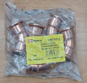 WESTCO PRESSGAS 28 MM 45D WINKEL X 5 - Bild 1 von 1