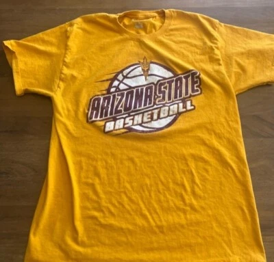 Camiseta Champion Amarilla Auténtica Universidad Estatal de Arizona Unisex Adulto Talla LG Foto 1 de 4