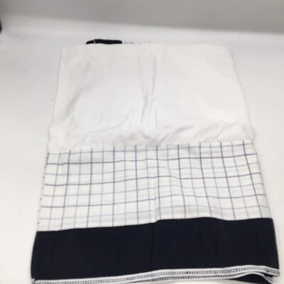 Nautica Kids Синяя и Белая Юбка для Кроватки Пыль Грубая Вельветовый Клетчатый Узор ЧИТАЙТЕ - Изображение 1 из 4