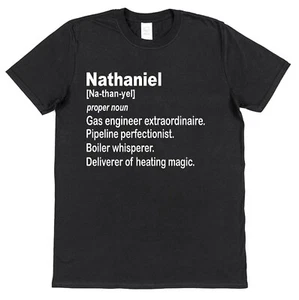 Personalisiertes T-Shirt Gasingenieur Definition individuelles Geschenk für Klempner Gasmonteur - Bild 1 von 5