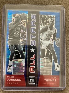 2021-22 Panini Optic Magic Johnson & Isaiah Thomas All Stars #9 BLUE PULSAR