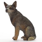 Australian Cattle Figurine Hand Painted Collectible Statue Blue